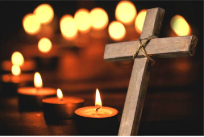 cross and candles
